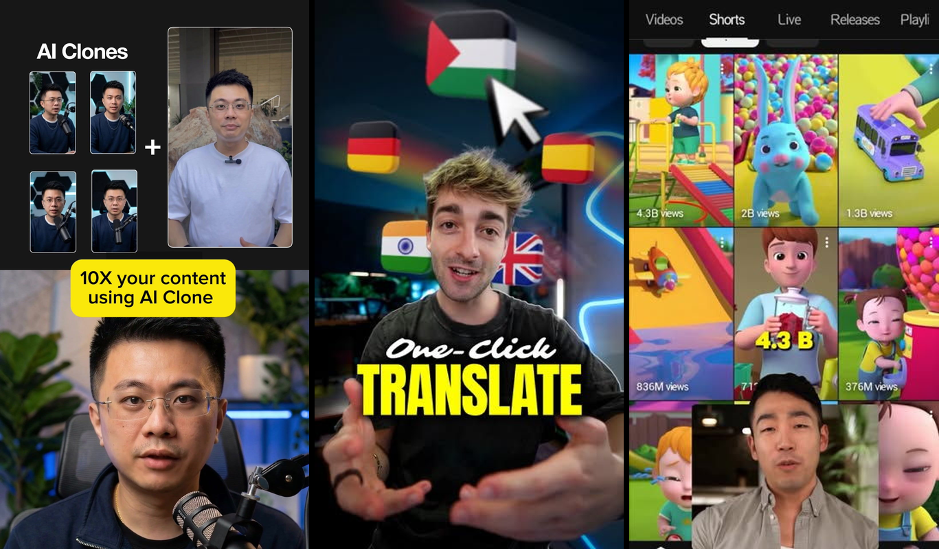 AI workflow diagram showing YouTube channel growth from zero to $5,000 monthly revenue with automation tools and analytics